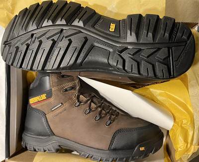 CAT Caterpillar P90977 Men's Resorption CT WP Composite Brown Work Boots Size 13