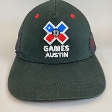X Games Austin Hat Cap Men's One Size Trucker Mesh Snapback Cavallino Black
