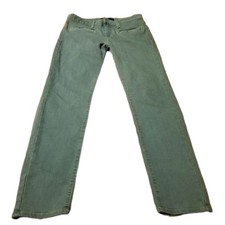 Just Black Jeans Womens Size 27 Petite Green Denim Stretch Pockets Made In USA