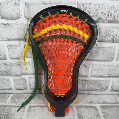 STX Hammer Omega Strung Lacrosse Head Black NEW Orange Yellow Green String