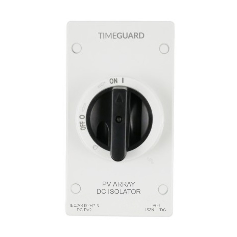 Timeguard IS2N-25DC IP66 DC Rotary Isolator Switch - 2 Pole 25A
