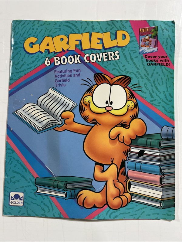 Vintage 1991 Garfield Golden Book Covers - Book of 6 Covers Plus Trivia