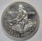 1986 ENGELHARD AMERICAN PROSPECTOR .999 FINE SILVER ROUND EB3