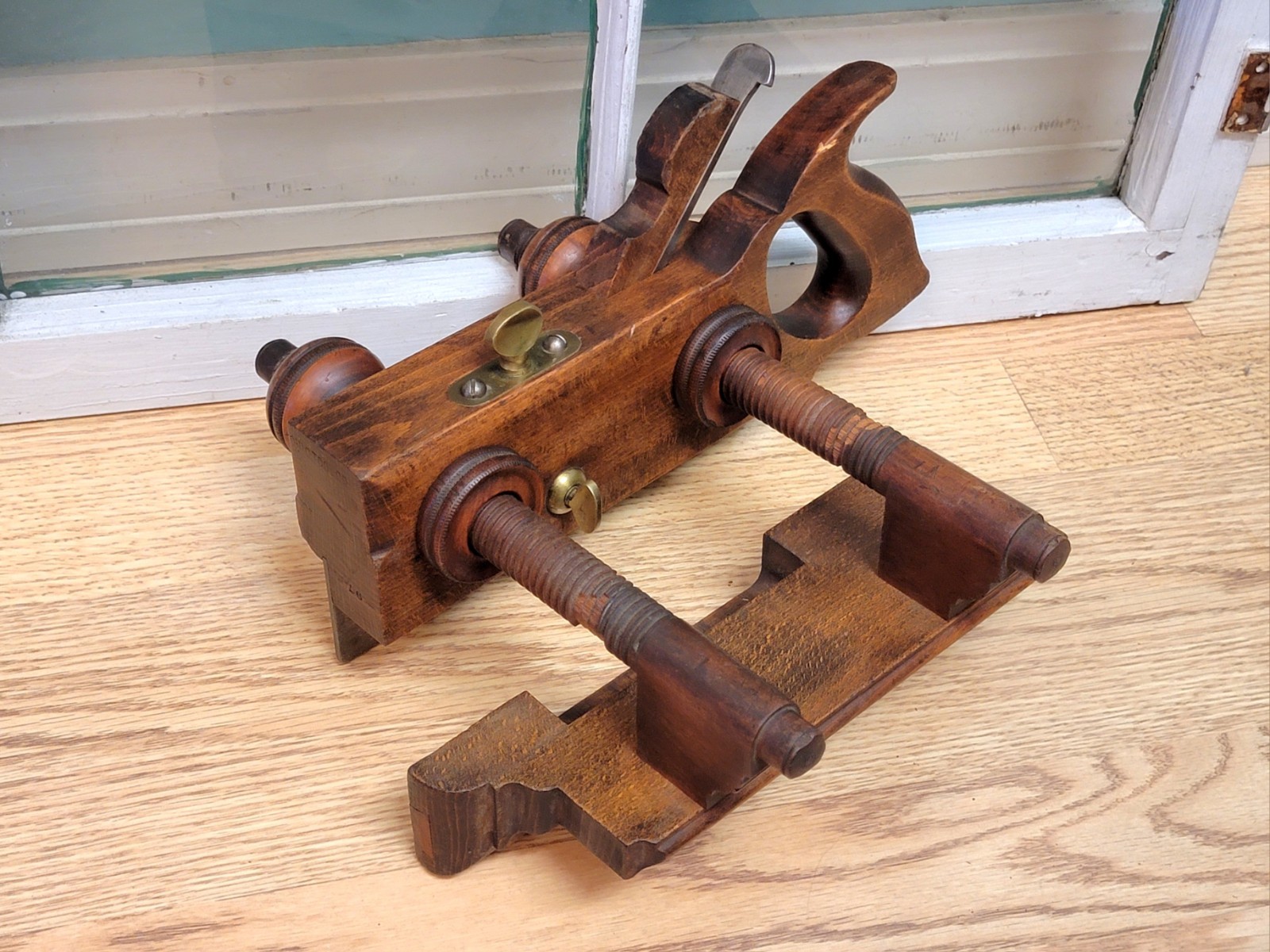 Vintage Ohio Tool No. 97 Beech Screw Stop Boxed Fence Plow Hand Plane 3/8" Blade