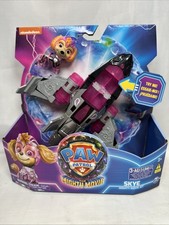 NIB Paw Patrol Skye Mighty Movie Jet Vehicle Lights Sounds With Figure