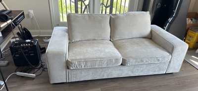 Couch chenille love seat beige