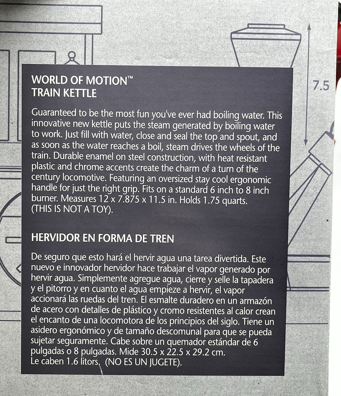 MKI Kamenstein Tea Kettle Pot World of Motion Steam Engine Train 613 Red