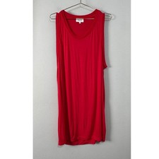 MATE the Label Red 100% Hemp Tank Dress Size Large USA Made Travel Summer Dress