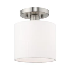 Livex Lighting - Meridian - 1 Light Semi-Flush Mount - 7 Inches wide by 8.5