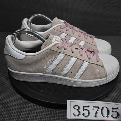 Adidas Superstar Shoes Womens Size 7.5 Beige Suede Shell Toe Sneakers  S76155 | eBay