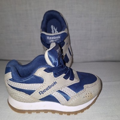 Reebok Classic Lace Up Vegan Suede Sneakers Toddler Boys Sz 5 (5K) Blue Gray