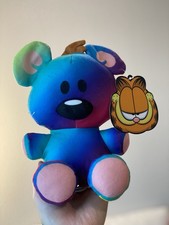 Garfield Pooky Teddy Bear Polar Rainbow Tie-Dye Plush Toy Factory NWT rare