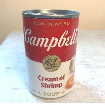 Campbell's Cream of Shrimp Condensed Soup 10.5 Oz Pull Tab Discontinued Can