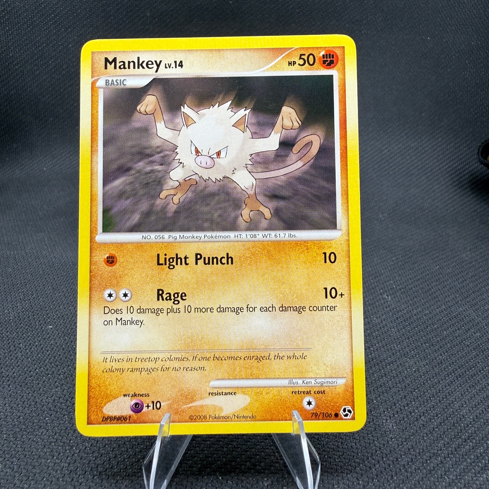 Mankey 79/106 Common Great Encounters Pokemon Near Mint