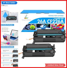 Toner Cartridge 2 Pack 26A CF226A Black 3100 Page Yield for HP LaserJet Pro