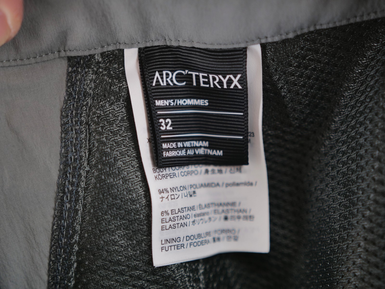 Arc’teryx Lefroy Short Men hiking Gray belt shorts quick dry lightweight 32 thumbnail 10