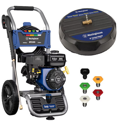 #ad Westinghouse WPX3400SC 5 Nozzles PWSC SurfaceCleaner Combo Kit 3400 PSI 2.6 GPM $359.00