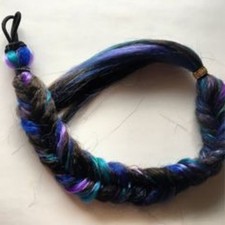 Mermaid Fishtail Braid Hair Extension Fall Pony Brown Purple Blue Green
