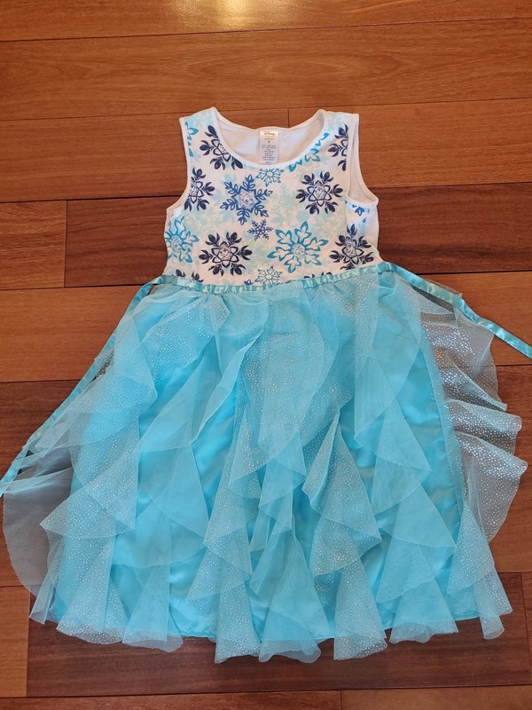 Disney Frozen Dres Size 7 Blue multilayered tutu Ruffles Costume Jumping Bean