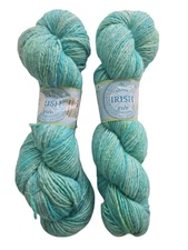 Lot of 2 Three Irish Girls Yarn Wexford Merino Silk 240 Yds Color Gulf Of Mexico