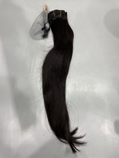 Doores Dark Brown Straight Human Hair Clip-In Extensions, 9pcs 22"