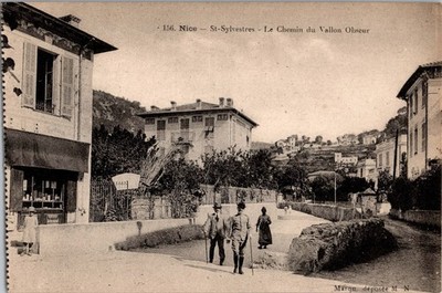 Vintage Nice St-Sylvestres Le Chemin du Vallon Obscur Postcard France
