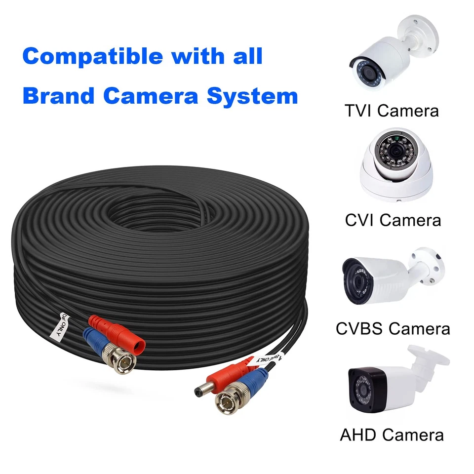 BNC Cable 150ft 4 Pack BNC Video Power Cable,Security Camera Cable for CCTV C... - Image 4 of 4