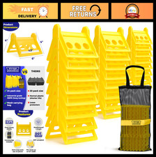 24 Pack Corner Protectors with Case for Flatbed Truck Cargo - 4"x6" Yellow Strap