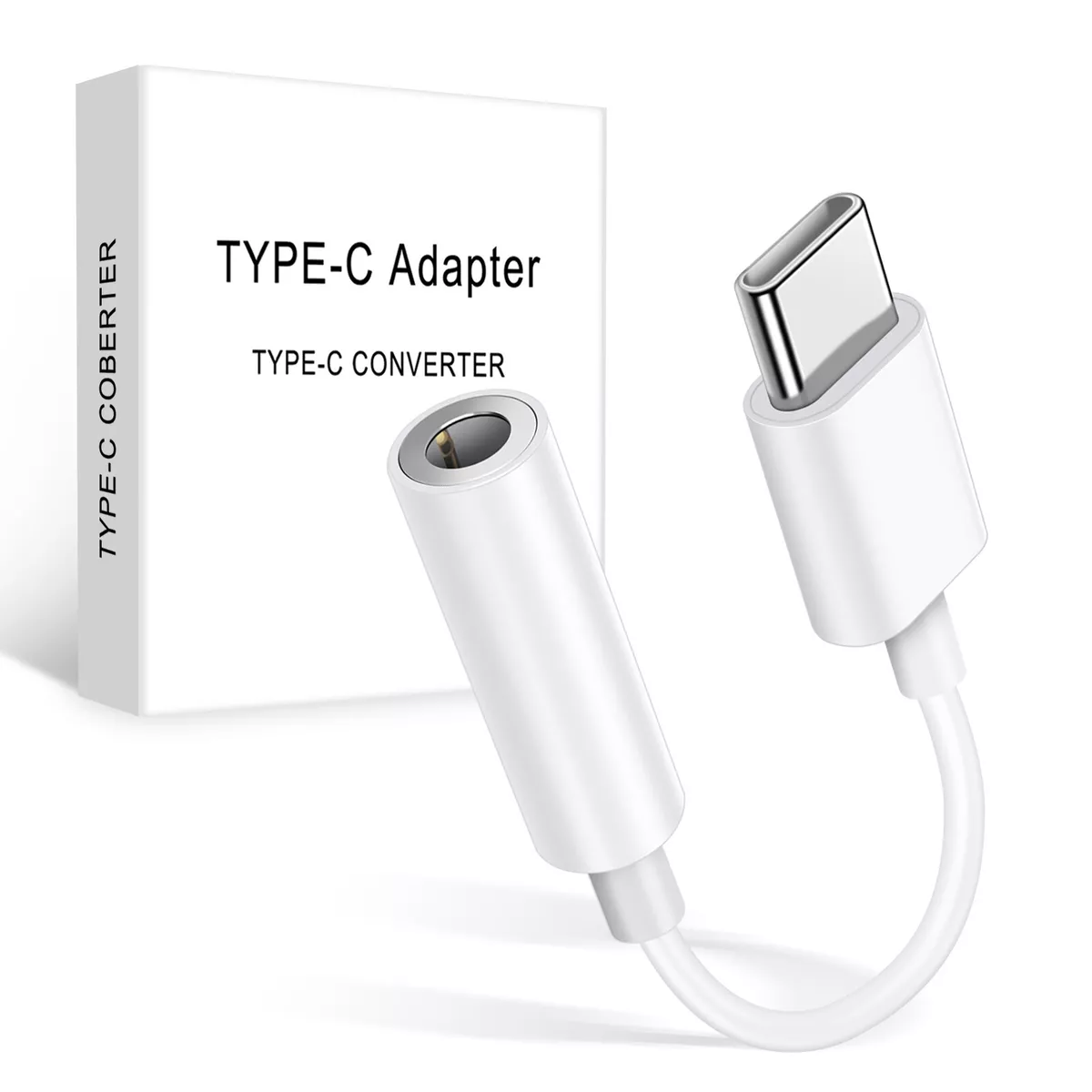 Adaptador Usb Tipo C Mini Plug Jack 3.5mm Auriculares Type