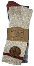 Goldtoe Signature Collection Wool Blend Men's Crew Trail Socks 2 pair