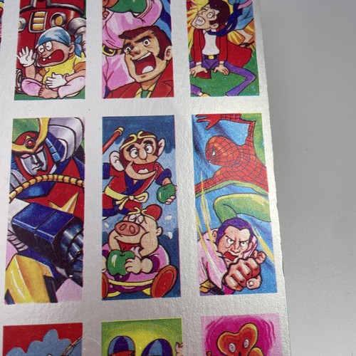 Vintage Rare Spider Man Thick Menko Trading Silver Uncut Sheets Japan - Picture 5 of 10