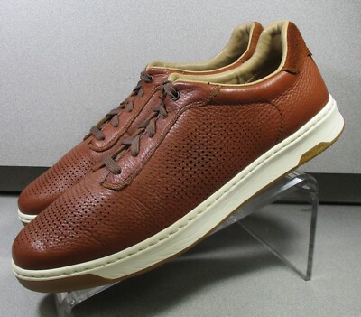 258502 MS50 MEN'S SHOES SIZE 12 M TAN LEATHER LACE UP JOHNSTON MURPHY 