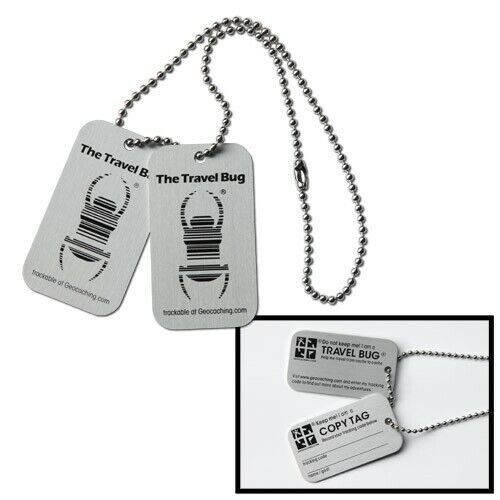 2er Pack Travelbug With Copytag TB Trackable Standard Origin 2 Piece Tbs - Afbeelding 1 van 1