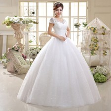 New Women Evening Formal Ball Gown Prom Bride Wedding Beaded Dress Party Skirt
