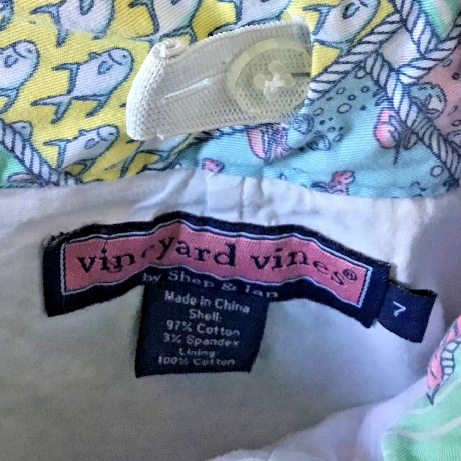 Vineyard Vines Girls Patchwork Printed Fully Lined Cotton Skirt size 7 - Image 3 of 4