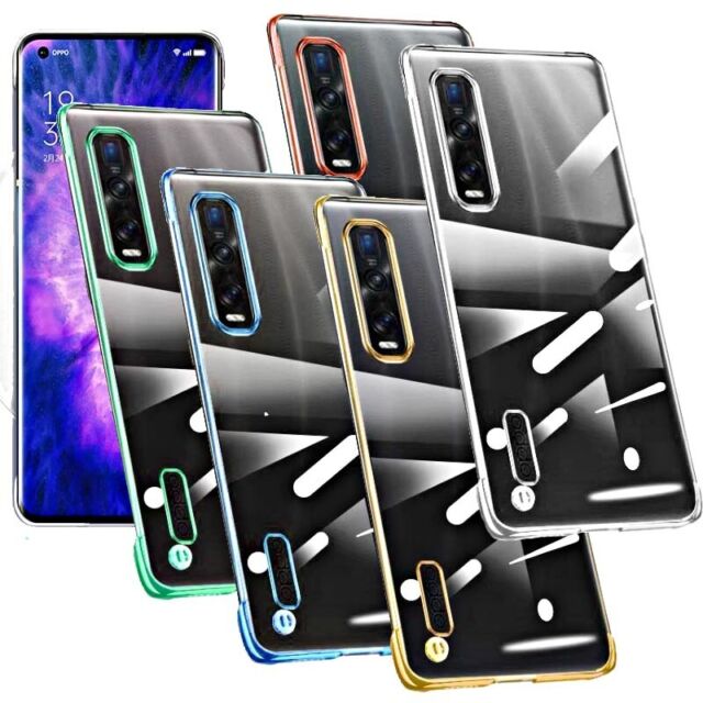 For Oppo Find X2 X2Pro Clear Plating Rimless Hard Case Back Cover Shell