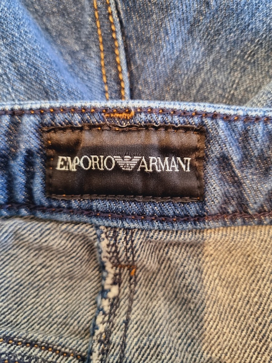 Emporio Armani y2k 2000s vintage blue denim low rise