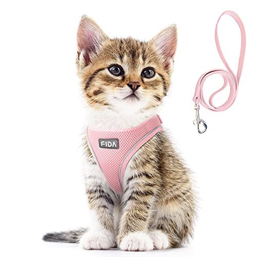 Fida Cat Harness and Leash Set for Walking Kitten and Puppy, Escape Proof Kit...