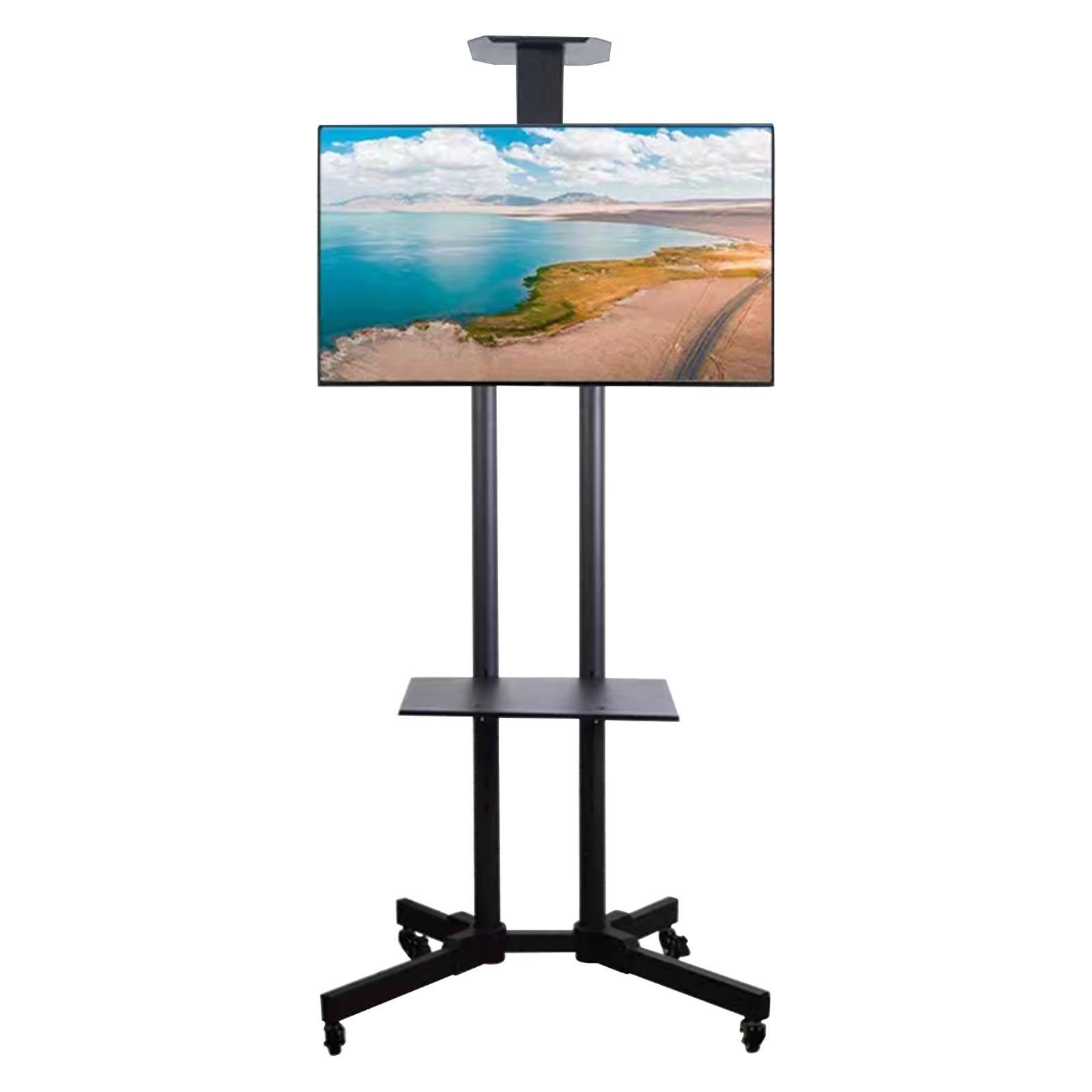 Mobile Tv Cart Floor Stand With Mount For 32-65 Inch Adjustable