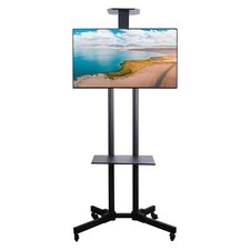Rolling TV Stand Mobile TV Cart Floor Stand with Mount for 32-65 Inch Adjustable