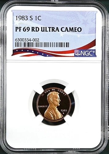 1983-S Lincoln Cent Graded PF69RD Ultra Cameo by NGC