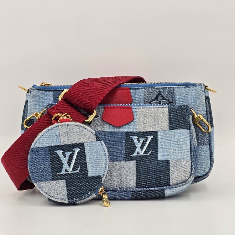 Louis Vuitton Monogram Denim Multi Pochette Accessories 2Way
