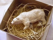 New 3D Dresden Paper Christmas Ornament Polar Bear Feather Tree Decoration Growl