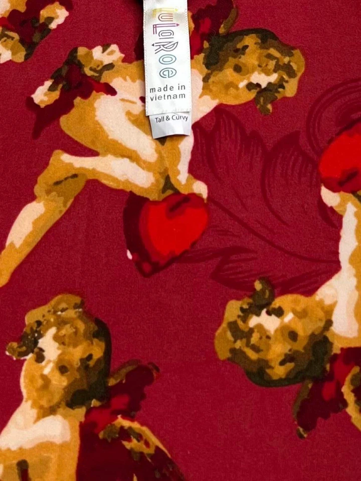 НОВЫЕ леггинсы Lularoe TC Heart CUPID Angel Cherub Love St Valentine Wing Arrows - Изображение 3 из 4