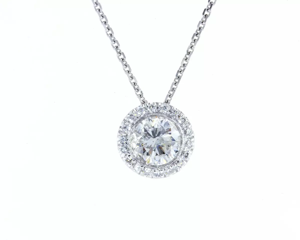 Ebay diamond necklace white hotsell gold