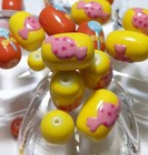 Candy Beads Glass Beads for Bracelet Making Mix Lollipop Bright Color 100 pcs 