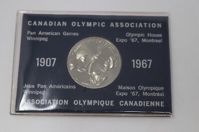 1907-1967 Canada Expo Centennial Token Sealed Canadian Olympic Association Medal