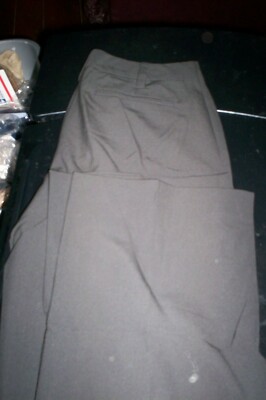 NEW LANDS END WOMENS FIT 2 FLAT FRONT WEAR TO WORK TROUSER PANTS BLACK 6 X 30''