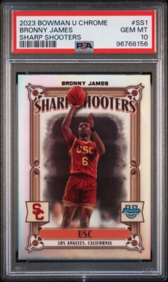 2023 Bowman U Chrome Bronny James Sharp Shooters - PSA 10 Gem Mint 