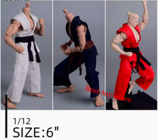 Prendas para el torso + pantalones + modelo de cinturón de judogi masculino 1/12 para cuerpo Romankey Notaman C4A de 6""